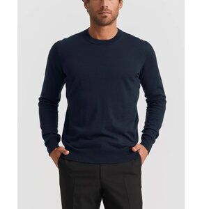 Son of a Tailor 100% Merino Wool Classic Pullover Lightweight Sweater XL Navy
